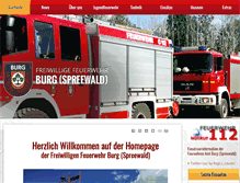 Tablet Screenshot of feuerwehr-burg-spreewald.de
